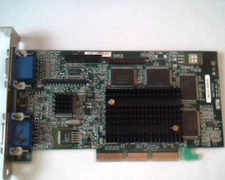 AGP card Matrox 906-04 Rev B 401 MT00700 MGI G4+MDH4A32G Dual VGA 