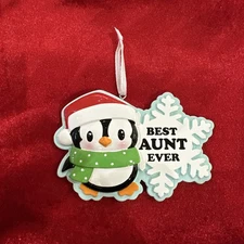 Best  Aunt  Ever Personalized Christmas Ornament Polar X