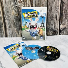 Rayman Raving Rabbids 2 & TV Party Nintendo Wii Game Complete Manual Ubisoft