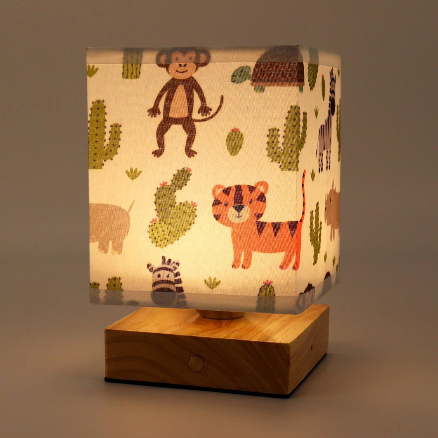 Lampada Da Comodino Bambini Con Paralume Luce Notturna Neonati Regolabile Intens