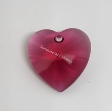 Swarovski Crystal Bordeaux 28mm Heart 8781 Pendant; Dark Red; Large