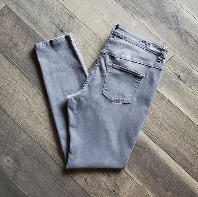 Mac Dream Skinny Jeans Authentic Metal Glitter Patch Distressed 44 Gray Germany