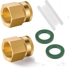 Brass Garden Hose Adapter 3/4 GHT Female x 3/4 NPT Female Swivel Connector