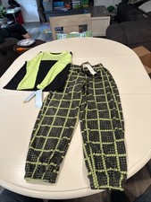 Cat And Jack Pajama Set sz Youth L 10/12 Green And Black