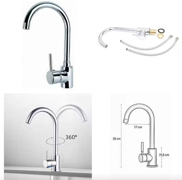 Wasserhahn Bad Waschbecken Waschtischarmatur Badezimmer Einhebelmischer-image