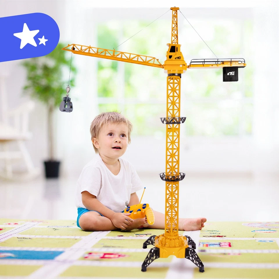 Malplay Baukran Riese Ferngesteuertes RC USB Spielzeug 128 cm Geschenk ab 3 Jahr - Bild 3 von 4