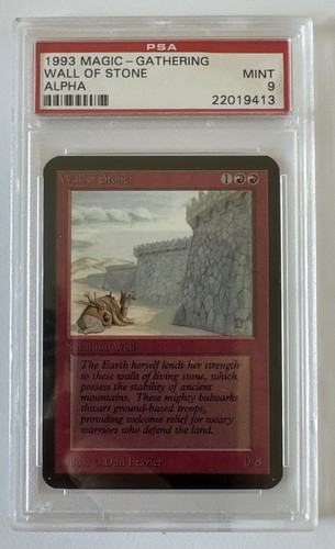 Magic The Gathering Wall of Stone Alpha Edition PSA 9 Mint Pop 16