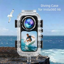 60Meter Waterproof Case for Insta360 X6 Camera Diving Shell with Anti Fog Sheet