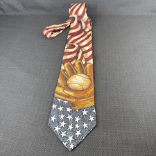Tango Max Raab All American Baseball Mens Tie 100 Silk 57 x 4 Necktie Short B