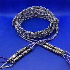 Soda Can Tab Folk Art Belt Silver Purple 41  Long