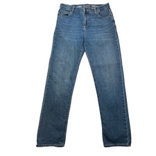 The Children's Place Kids Stretch Denim Straight Jeans Blue Size 14 Adjustable