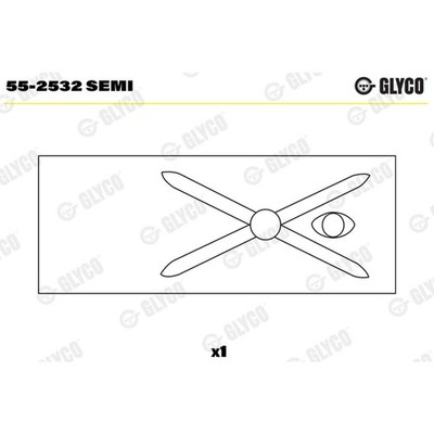 1x Glyco Lagerbuchse, Pleuel für Mercedes-Benz SL 123 Stufenheck 123 Coupe