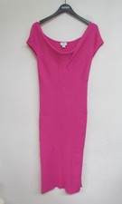 Seraphine Pink Knit Midi Maternity Dress Size M Stretch womens ribbed