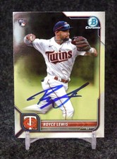 ROYCE LEWIS Signed/Autographed 2022 Bowman Chrome RC Rookie Card #92 w/COA. rookie card picture