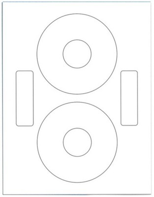 500-Pak Matte Finish NEATO FORMAT CD/DVD Labels (250 sheets, 2 per sheet)
