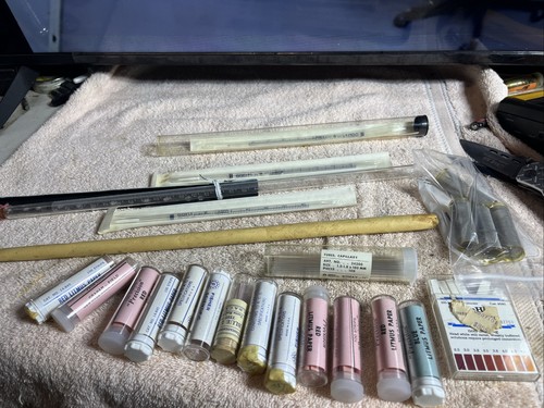 Science Testing PH Paper Litmus Test Strips Lot Tubes Pyrex Sibata Capillary Tub