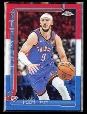 2025-26 Topps Chrome #170 Alex Caruso Red White and Blue Refractor