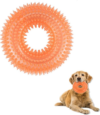 Squeaky Dog Toy, TPR Chewable Dog Toys for Teeth Grinding&Cleaning Dogs Fetch To
