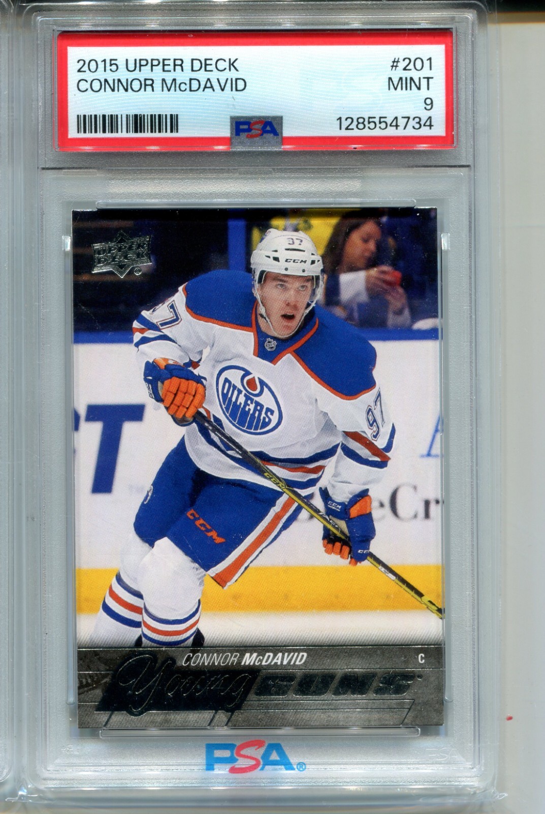 2015 Upper Deck Connor McDavid Rookie Card PSA 9 MINT Hockey #201