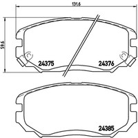 Brembo P 30 038 Bremsbelagsatz, Scheibenbremse FüR Hyundai KIA