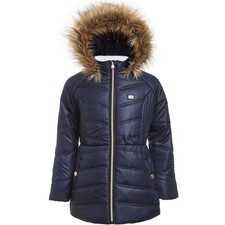 Tommy Hilfiger NWT Girls 6X Long Chevron Hooded Puffer Jacket