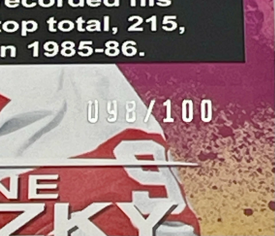 SkyBox Metal Universe Champions 98/100 2021 Wayne Gretzky Prem Star Rubies #S-20 Foto 4 de 4