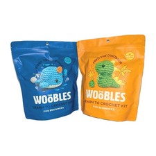 WOOBLES Bjorn the Narwhal  Fred Dinosaur 2 Kits Learn To Crochet Kit NEW Sealed