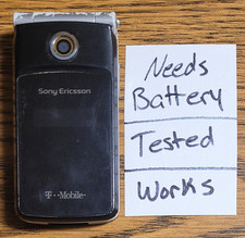 Sony Ericsson TM506 - Black  Silver  T-Mobile  Rare Phone - Tested / No Batt