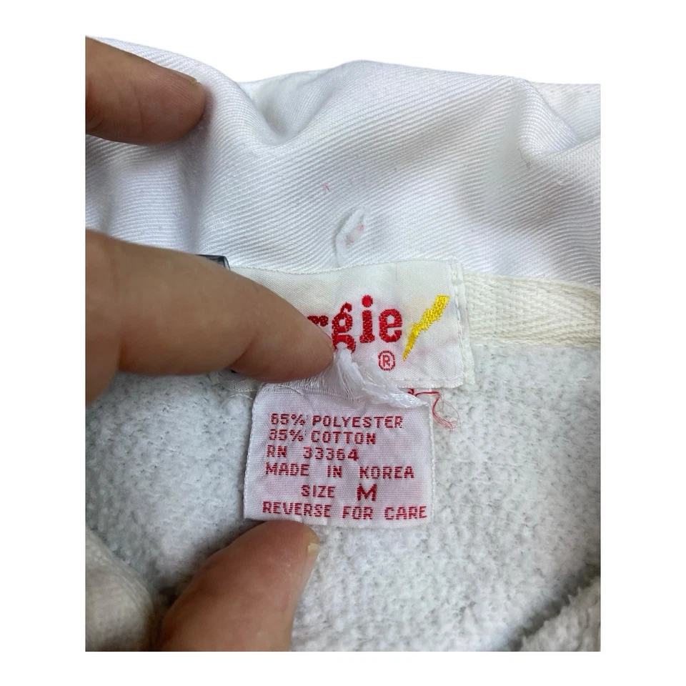 Sudadera Energie De Colección Años 90 Rugby Rayas Rosa Blanco Mujer Cuello MEDIANO RECORTADA Foto 4 de 4