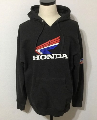 #ad #ad HONDA MOTOR SPORT RACING FLAG WINGS TROY LEE DESIGNS HOODIE BLACK MEN XL $21.24