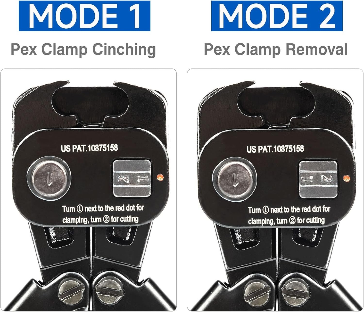 PEX Clamp Tool Kit PEX Ring Crimping & Removal 33pc for 3/8  1/2  3/4  1 inch...