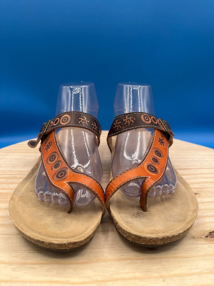 Zapatilla L 'Artiste Spring Step para mujer talla 10US/EU41 cuero marrón/naranja cómoda Foto 4 de 4