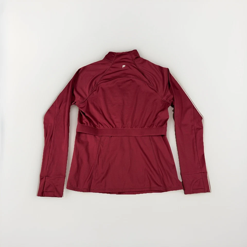 Fabletics Trinity Performance Jacket Womens Size L Activewear Athleisure Maroon - Image 2 of 4