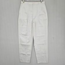 Vintage Levi's Sportswear Pants Womens Sz 14 White Pleated Front USA Made 30x31