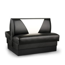 JustChair JBD-UVB-36-GR2 Custom Double V-Back Restaurant Booth, Upholstered S...