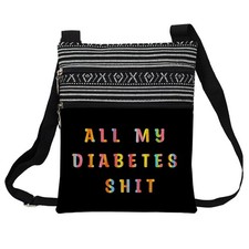 All My Diabetes Things Messenger Bag Small Ethnic Pattern Printed Adjustable ...
