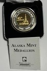 Alaska Prudhoe Bay 40th Gold Gilded Proof Coin 1 Troy Oz .999 Fine Silver Round