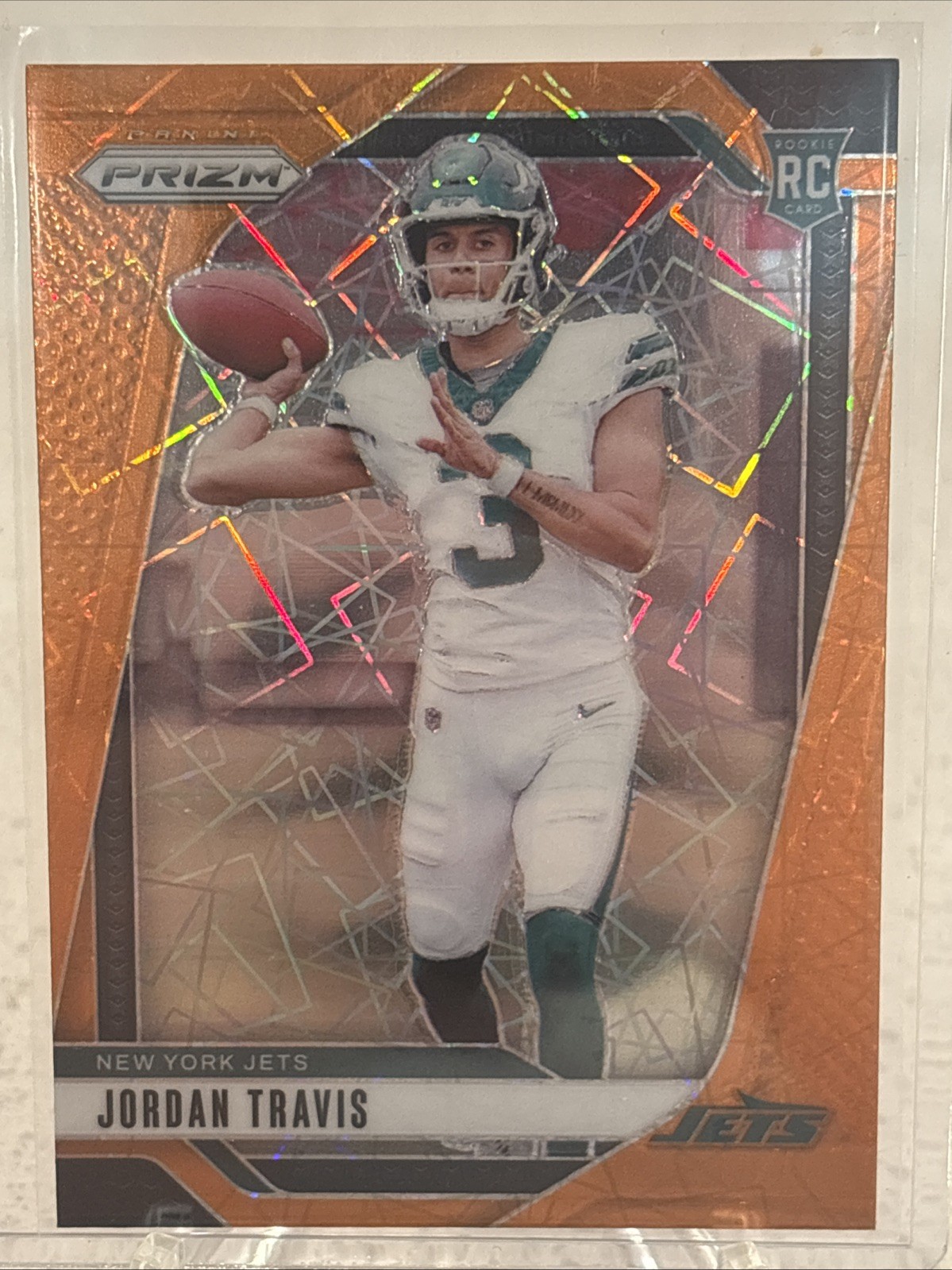 2024 Panini Prizm - Rookies Jordan Travis #359 Lazer Prizm (RC) Jets