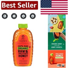 Pure, Raw Unfiltered Honey - Nate's Organic 32oz, No Additives, Just Honey