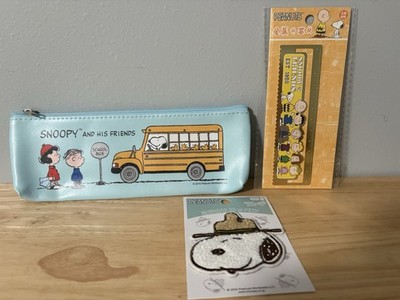 Peanuts Snoopy Combo Special - Pencil Bag/Metal Ruler/Adhesive Patch