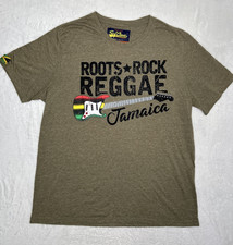 Surf Classics Root Rock Reggae Jamaica Adults XL Khaki