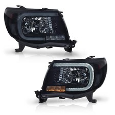 Smoke Led Tube Projector Headlights For 2008 2009 2010 2005-2011 Toyota Tacoma Smoke Led Tube Projector Headlights For 2008 2009 2010 2005-2011 Toyota Tacoma