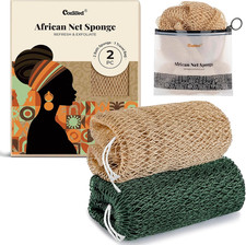 African Net Sponge Authentic, Shower Loofah Exfoliating Bath Sponge, Body Scrubb