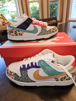 Nike Dunk Low Woman's Sneakers White Light Curry Washed Teal DN3866-100