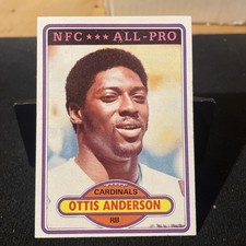 1980 Topps Football NFC ALL-PRO OTTIS ANDERSON # 170 ROOKIE CARD– NR MT. rookie card picture