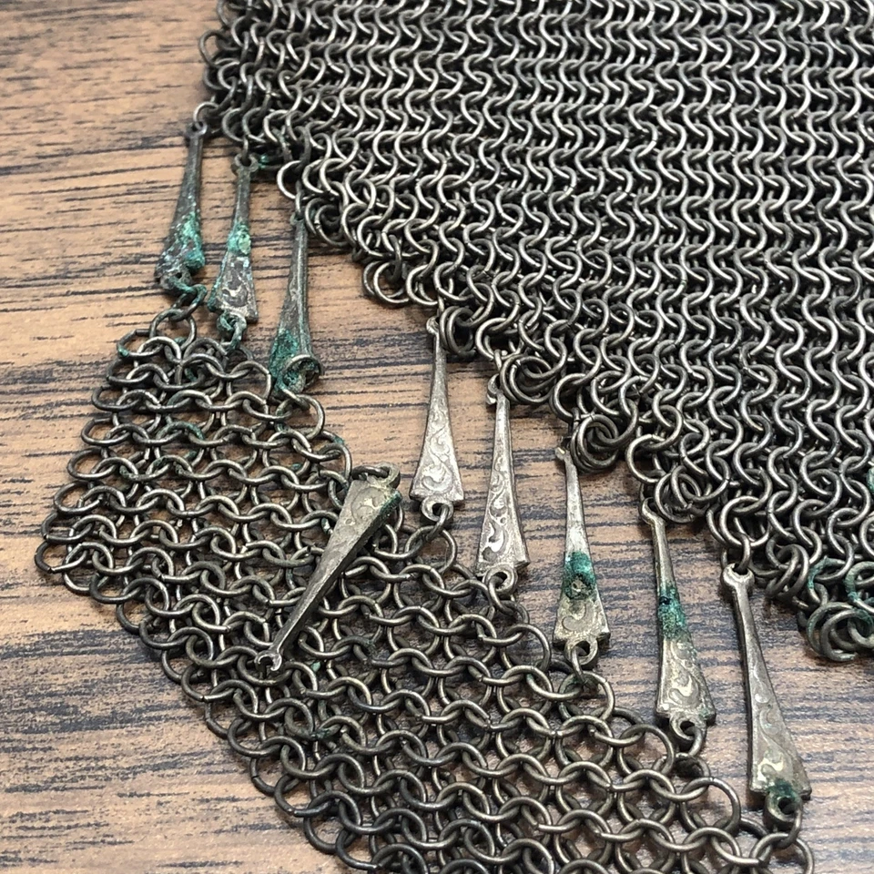 复古德国银色 ChainMail 钱包 手包 网眼 链接 铰边框架 接吻锁 — 第 4/4 张图片