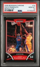 2008 BOWMAN CHROME REFRACTOR #79 ZACH RANDOLPH 66/499 PSA 10