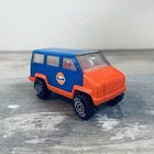 Vintage 1978 Tonka Gulf Logo Cargo Toy Van 4" Blue And Orange