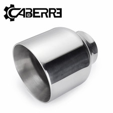 Exhaust Tip Stainless Steel 2.5inlet 4outlet 5long Double Wall Tail Throat