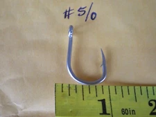 25 PCS. STAINLESS STEEL SS-10827 LIVE BAIT ULTRA POINT FISHING HOOKS #5/0